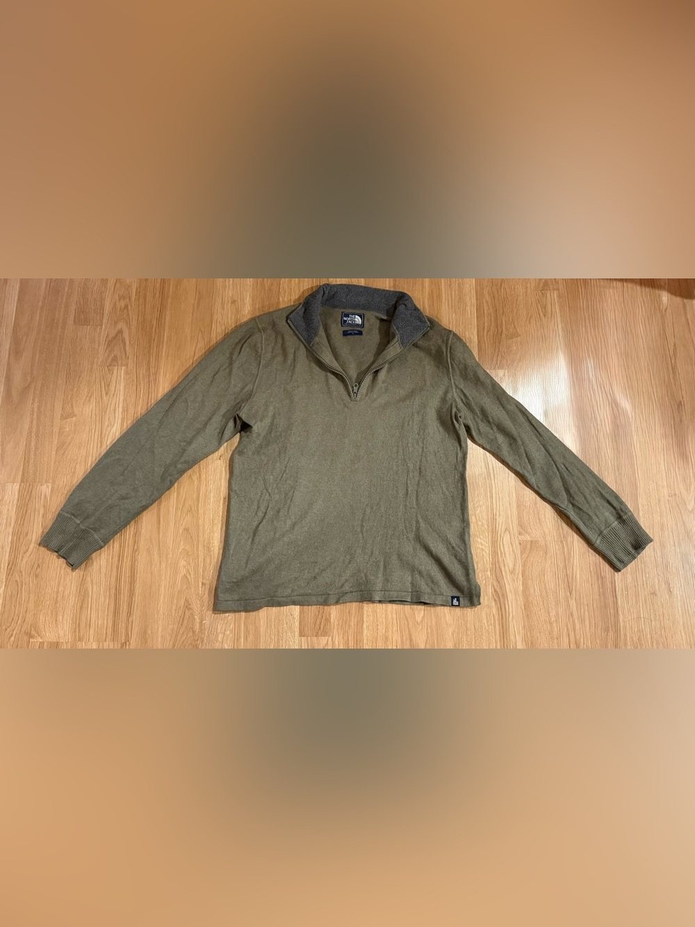 EUC The North Face A5 Series Wool Blend Quarter-Zip Sweater - Olive Green - L